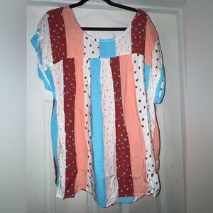 Colorful Striped Women's Top